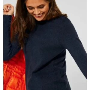 Pullover & Cardigans Cecil Pullover In Deep Blue Melange Günstig Kaufen 8