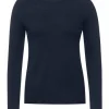 Pullover & Cardigans Cecil Pullover In Deep Blue Melange Günstig Kaufen 8