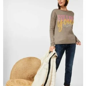 Pullover & Cardigans Cecil Pullover In Taupe Melange Günstig Kaufen 12