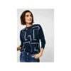 Große Größen Cecil Rundhals T-Shirt In Dunkel-blau Günstig Kaufen 8