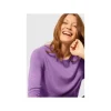 Pullover & Cardigans Cecil Rundhalspullover In Violett Günstig Kaufen 16