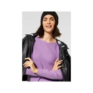Pullover & Cardigans Cecil Rundhalspullover In Violett Günstig Kaufen 10