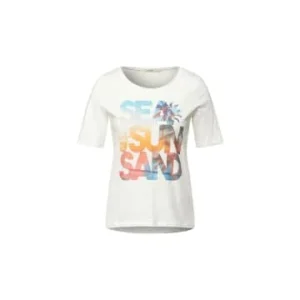 Bekleidung Cecil T-Shirts In Creme Günstig Kaufen 10