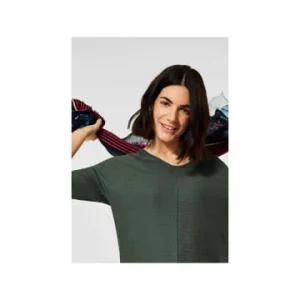 Große Größen Cecil V-Kragen Langarmshirt In Kahki Günstig Kaufen 10